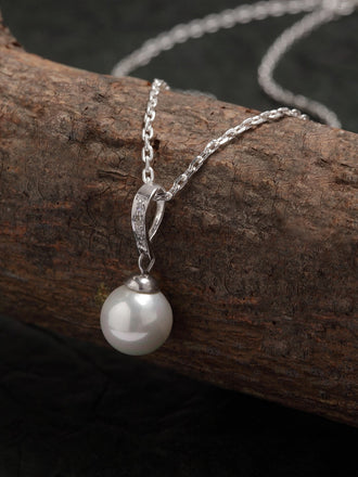 Silver Classic Pearl Pendant