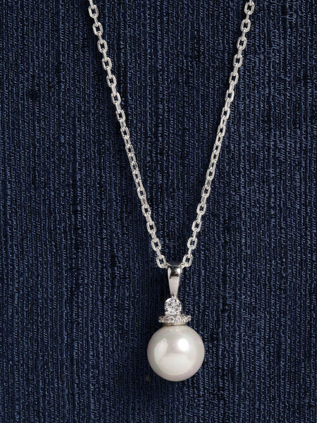 The Girl with order the Pearl Necklace - Mexican Silver, Pearl Necklace, Organic Pearl, Abstract Silver Necklace