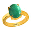 Certified Emerald Panna Prongs Panchdhatu Ring 6.5cts or 7.25ratti