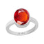 Certified Gomed Hessonite Elegant Silver Ring 3cts or 3.25ratti