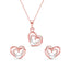 Silver Adah Freshwater Pearl Heart Jewellery Set