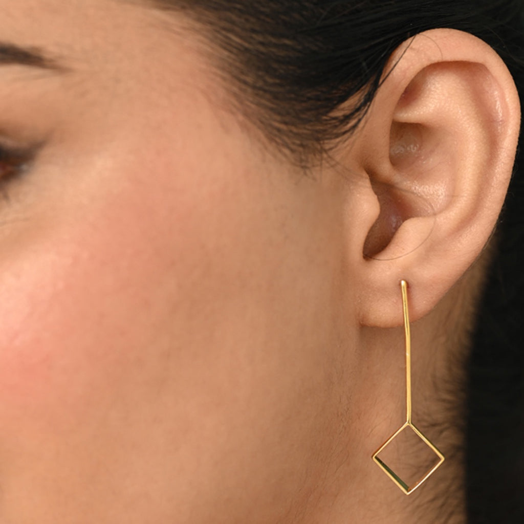 Silver Aya Geometric Earrings