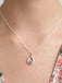 CLARA 925 Sterling Silver Rosa Pendant Chain Necklace 