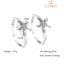 CLARA 925 Sterling Silver Star Fish Adjustable Toe Rings Pair 