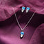 CLARA 925 Sterling Silver Vistosa Pendant Earring Chain Jewellery Set 