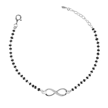 CLARA 925 Sterling Silver Infinity Hand Mangalsutra Bracelet