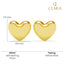 Silver Stella Golden Heart Stud Earrings