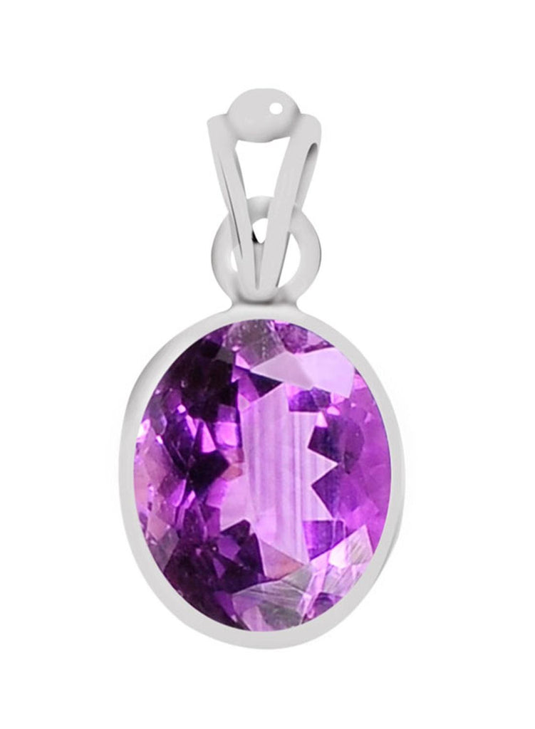 Certified Amethyst Katela Silver Pendant 4.8cts or 5.25ratti