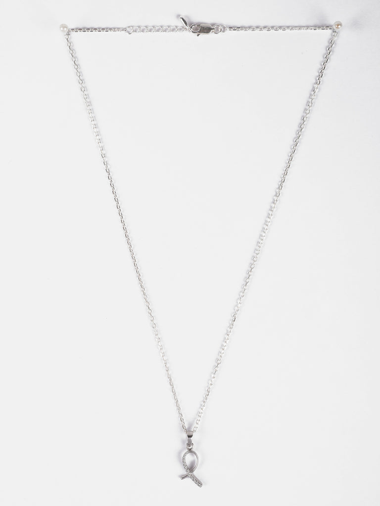 CLARA 925 Sterling Silver Lia Pendant Chain Necklace 