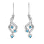 CLARA 925 Sterling Silver Valentina Earrings Rhodium Plated, Swiss Zirconia Gift for Women & Girls