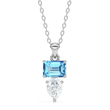 CLARA 925 Sterling Silver Vistosa Pendant Chain Necklace 