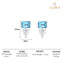 CLARA 925 Sterling Silver Vistosa Earrings Rhodium Plated, Swiss Zirconia Gift for Women & Girls