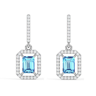 CLARA 925 Sterling Silver Azul Earrings 