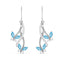 CLARA 925 Sterling Silver Butterfly Earrings Rhodium Plated, Swiss Zirconia Gift for Women & Girls