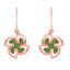 CLARA 925 Sterling Silver Hermosa Earrings Rose Gold Plated, Swiss Zirconia Gift for Women & Girls