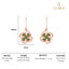 CLARA 925 Sterling Silver Hermosa Earrings Rose Gold Plated, Swiss Zirconia Gift for Women & Girls