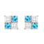 CLARA 925 Sterling Silver Belen Earrings Rhodium Plated, Swiss Zirconia Gift for Women & Girls