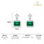 CLARA 925 Sterling Silver Bianca Earrings Rhodium Plated, Swiss Zirconia Gift for Women & Girls