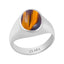 Certified Tiger Eye Bold Silver Ring 5.5cts or 6.25ratti