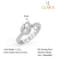 CLARA Pure 925 Sterling Silver Pear Solitaire Finger Ring with Adjustable Band 