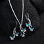 CLARA 925 Sterling Silver Butterfly Pendant Earring Chain Jewellery Set 