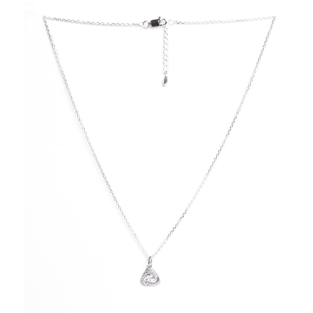 Silver Bianca Solitaire Pendant Chain