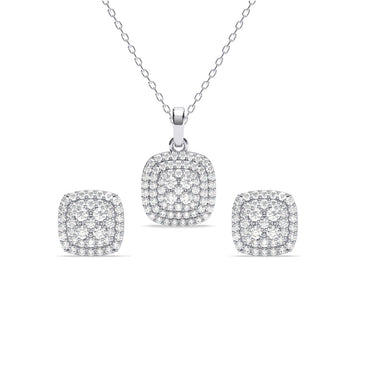 Silver Queen of Diamonds Jewellery Set