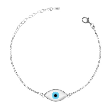 CLARA 925 Sterling Silver Evil Eye Marquise Bracelet