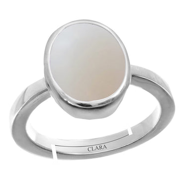 Certified Opal 7.5cts or 8.25ratti 92.5 Sterling Silver Adjustable Ring