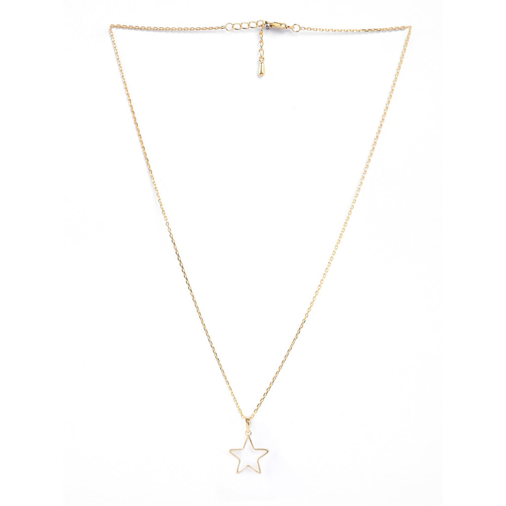 Silver Azra Star Pendant Chain Necklace