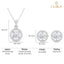 Silver Halo Round Solitaire Jewellery Set