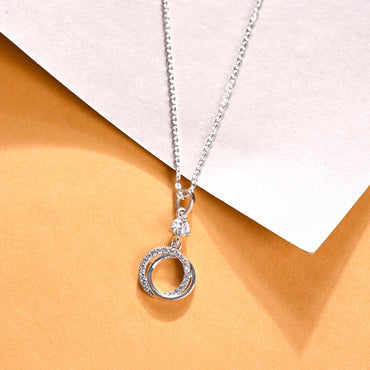 Silver Circle of Joy Pendant Chain 