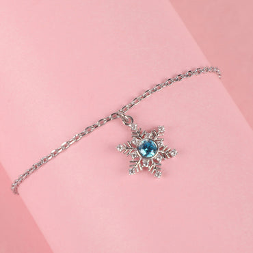 CLARA 925 Sterling Silver Snowflake Bracelet