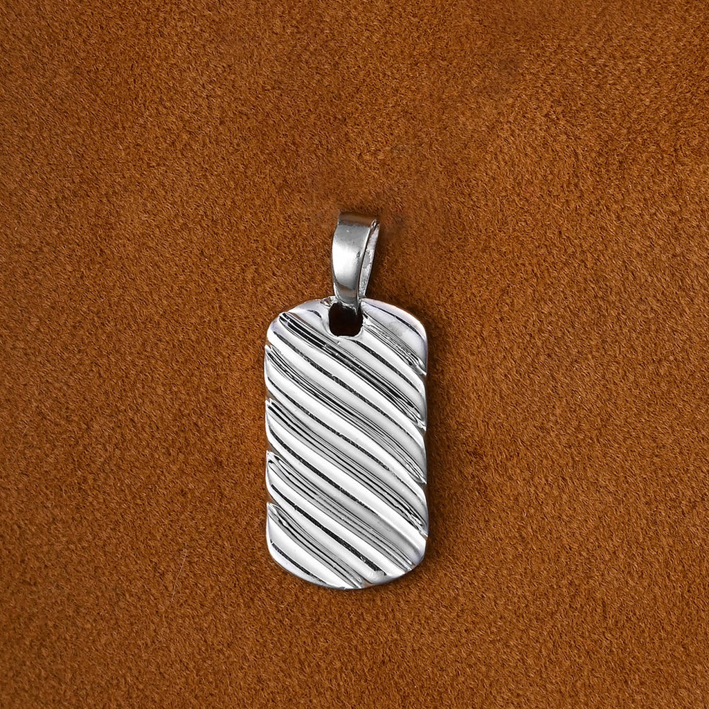 Silver Wave Men Pendant Necklace with Chain or without Chain