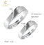CLARA Pure 925 Sterling Silver Wave Adjustable Couple Band, Promise Rings for Lovers