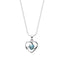 CLARA 925 Sterling Silver Heart Pendant Chain Necklace 