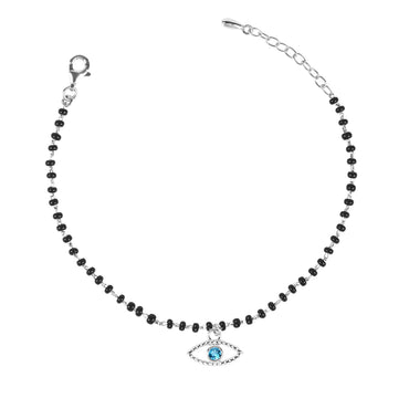CLARA 925 Sterling Silver Evil Eye Bella Hand Mangalsutra Bracelet