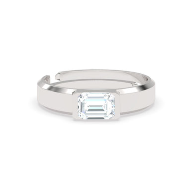 CLARA Real 925 Sterling Silver Octagon Band Ring 