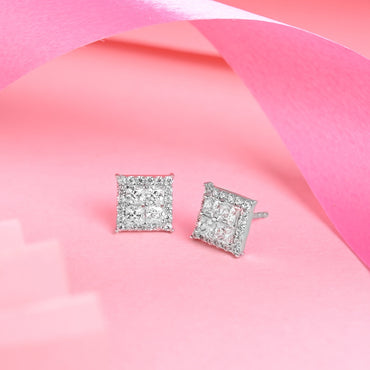 Silver Alva Classic Stud Earrings