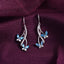 CLARA 925 Sterling Silver Butterfly Earrings Rhodium Plated, Swiss Zirconia Gift for Women & Girls
