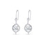 Silver Etta Solitaire Dangle Drop Earrings