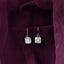 Silver Asscher Solitaire Dangle Drop Earrings