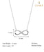 CLARA 925 Sterling Silver Infinity Pendant Chain Necklace 