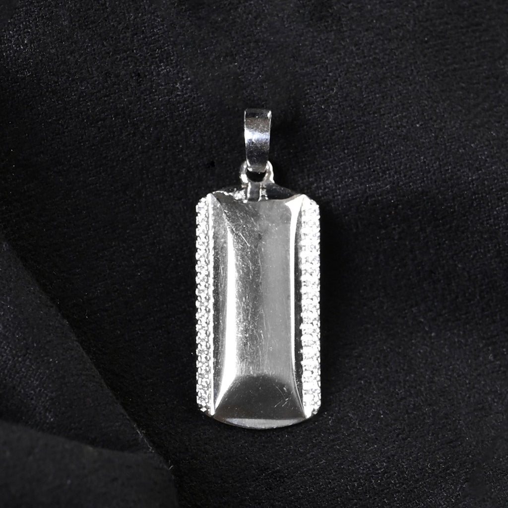 Silver Otto Men Pendant Necklace with Chain or without Chain