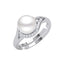 Silver Nera Real Pearl Size Adjustable Ring