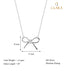 CLARA 925 Sterling Silver Bow Pendant Chain Necklace 