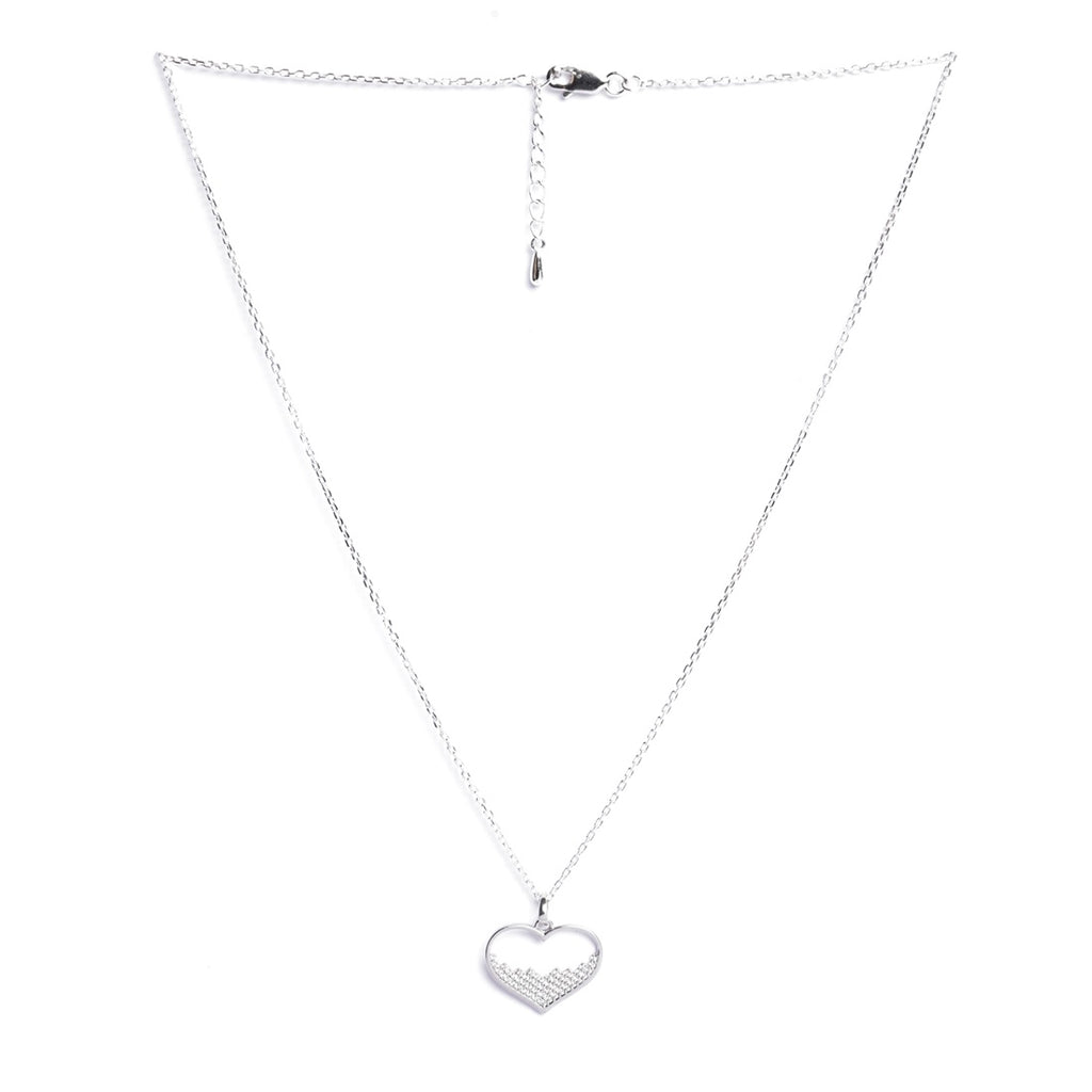 Silver Cuore Heart Pendant Chain