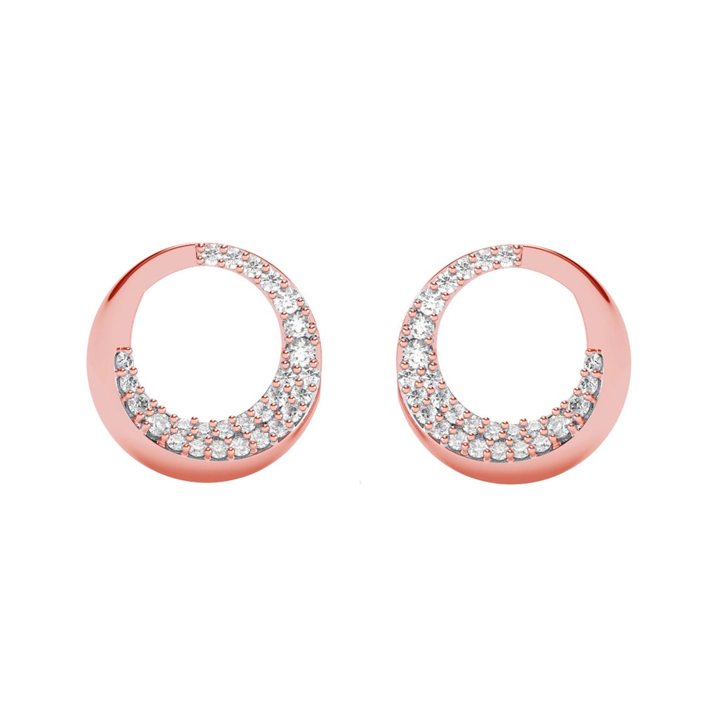 Silver Cerchio Stud Earrings 