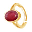 CLARA Certified Original Ruby Manik Gemstone 3.25 to 10.25 ratti or 3 to 9.3 carat Panchdhatu adjustable Ring for Men & Women