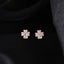 Silver Bunch of Hearts Stud Earrings